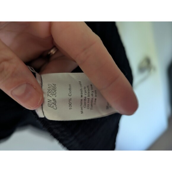 Uncle Frank Dress Mini Sleeveless Black Small/Medium 100% Cotton Gauze Vneck - Picture 3 of 6